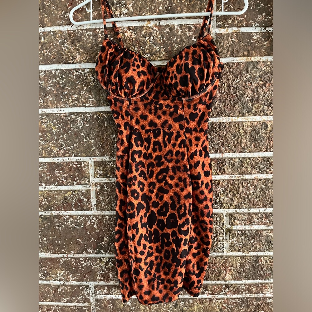 Cheetah print mini dress